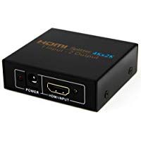 Splitter HDMI, NIERBO HDMI Duplicator Compatible con 4K 3D 1080p 1 Entrada x 2 Salidas HDMI Distribuidor para PS4 PS3 Xbox Nintendo Switch y m&aacute;s Dispositivos HDMI