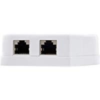 NANOCABLE 10.21.1602 - Roseta de Superficie RJ45 con 2 Toma de conexi&oacute;n Cat.6 FTP, Blanco