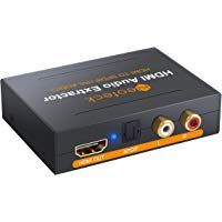 Neoteck HDMI Audio Extractor HDMI a &oacute;ptico Spdif Toslink Convertidor + Adaptador de v&iacute;deo HDMI Splitter-DAC HD Digital a Anal&oacute;gico Est&eacute;reo para BLU-Ray DVD Player Xbox One Sky Caja HD PS3/4