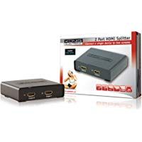 K&ouml;nig KN-HDMISPL10 - Divisor de HDMI con 2 puertos (indicadores LED, Full HD), negro