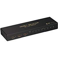 PORTTA 4PET0108 Divisor HDMI de 8 puertos 1x8 v1.4 con soporte de 340 MHz y 4 K x 2 K de audio comprimido 3D sin comprimir