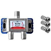 Tecatel KRCLA2S3C - TV sat&eacute;lite repartidor Interior con Conector F de 2 Salidas, Color Gris