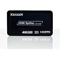 Splitter 4K Dual HDMI - 1 entrada HDMI y 2 salidas HDMI | Hasta 2160p, con capacidad 3D | Fuente de alimentaci&oacute;n incluida | KanaaN