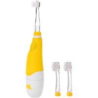 SEAGO Cepillo de dientes el&eacute;ctrico accionado a bater&iacute;a de Sonic de la bater&iacute;a con la luz del LED y dos cabezas reemplazables del cepillo impermeable para el beb&eacute; 6 Month-4 a&ntilde;os, amarillo