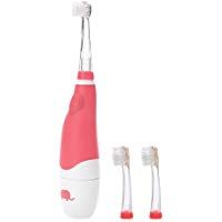 SEAGO Cepillo de dientes el&eacute;ctrico accionado a bater&iacute;a de Sonic de la bater&iacute;a con la luz del LED y dos cabezas reemplazables del cepillo impermeable para el beb&eacute; 6 Month-4 a&ntilde;os, Rosa