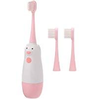 Cepillo de dientes el&eacute;ctrico para ni&ntilde;os, Anself Cepillo de dientes para ni&ntilde;os para ni&ntilde;os de 3-12 a&ntilde;os Cabezas de cepillo suave Rosa