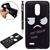 Funda LG K4 2017 versi&oacute;n europea,SainCat Moda Alta Calidad suave TPU Silicona Suave Funda Carcasa Caso Parachoques relieve Dise&ntilde;o pintado Patr&oacute;n para Carcasas LG K4 2017 versi&oacute;n europea Fondo negro TPU Silicona Ultra Delgado Ligero Goma Case Cover Caja Suave Gel Shock Absorci&oacute;n Anti Rasgu&ntilde;os Anti Choque Bumper Protectora Funda Dise&ntilde;o pintado Patr&oacute;n Funda de Moda para LG K4 2017 versi&oacute;n europea-Enojado