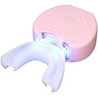 Cepillo de dientes el&eacute;ctrico de frecuencia variable 360 &deg;Ultras&oacute;nico - Impermeable autom&aacute;tico cepillo de dientes dise&ntilde;ado con 3 niveles y carga inal&aacute;mbrica (rosa)