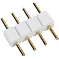 SODIAL(R) 5 x Conector de Cable Macho a Macho 4 PIN RGB Blanco para Tiras LED