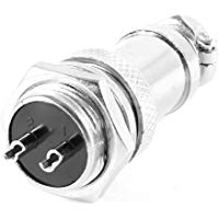 SOURCING MAP AC 220 V 20 A GX16 2 pin Macho M16 Panel para cable conector de aviaci&oacute;n