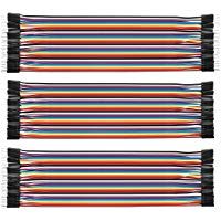 VANYE Cable Dupont para Arduino 120 Cables Paneles de Paneles de 40 Pines Macho a Hembra de 40 Pines Macho a Macho de 40 Pines Hembra a Hembra