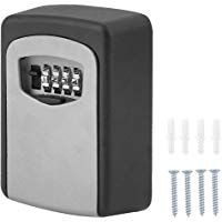 Pgige Small Metal Secret Safe Box Key Montado en la Pared Cerradura de Seguridad Organizador de Almacenamiento de Clave con contrase&ntilde;a de combinaci&oacute;n de 4 d&iacute;gitos