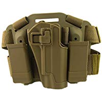 Airsoft tactical pierna derecha muslo r&aacute;pida pistolera con bolsa de revista para Colt 1911 M1911