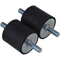 Yibuy - Juego de 2 Tornillos de Doble Extremo para Motor (40 x 40 mm), Color Negro y Plateado