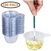 100 piezas Vasos de Pl&aacute;stico Desechables para Orina para Pruebas de Ovulaci&oacute;n/Pruebas de Embarazo/Laboratorio， Transparente