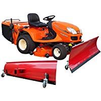 BEBV&nbsp;&ndash;&nbsp;Hoja quitanieves universal con ruedas 150&nbsp;x 40&nbsp;cm Rojo Tractores Cortac&eacute;sped, quads y ATV de tractor