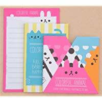 Kamio Papel de Carta de peque&ntilde;o Formato con Animales, Colorful Animal