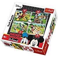 Puzzle 4w1 Myszka Miki Zabawy w parku