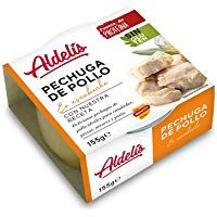 Aldelis Lata de Pechuga de Pollo en Escabeche Healthy Canned Chicken Breast Vinaigrette Ready to Eat ideal for Salad and Sandwich Ideas. 28% Protein, 97,5% Fat Free Low Sugar Food - Pack 12x155gr