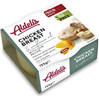 Aldel&iacute;s Lata de Pechuga de Pollo Aceite Girasol Healthy Canned Chicken Breast in Sunflower Oil Ready to Eat ideal for Salad and Sandwich. 26% Protein, 96,5% Fat Free Low Sugar Food - Pack 12x155gr