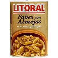 LITORAL Fabes con Almejas - Plato Preparado de Fabes con Almejas Sin Gluten - 440g