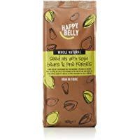 Marca Amazon - Happy Belly Mezcla de pipas con habas de soja y pi&ntilde;ones, 500 g