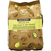 Marca Amazon - Happy Belly Mezcla de pipas con habas de soja y pi&ntilde;ones- 7 x 200gr