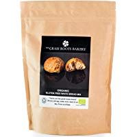 Preparado de Pan Blanco Org&aacute;nico, Sin Gluten, Libre de L&aacute;cteos, Sin Harina de Trigo, Sin Conservantes, 560 g, Hornea 11 Panecillos o 2 Barras, Apto para Dietas Bajas en FODMAP, The Grass Roots Bakery