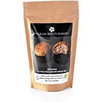 Preparado de Magdalenas con Pepitas de Chocolate Org&aacute;nico, Sin Gluten, Libre de L&aacute;cteos, Sin Harina de Trigo, Sin Conservantes, 360 g, Hornea 6 Magdalenas Grandes, Apto para Dietas Bajas en FODMAP, The Grass Roots Bakery