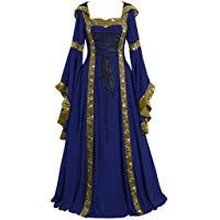 Vestidos Verano Mujer Playa Casual Bohemia Fiesta Tallas Grandes GNYDVintage Celta Medieval Piso Longitud Renacentista G&oacute;Tico Cosplay