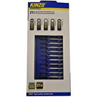 Kinzo 71917 - Kit completo de herramientas de precisi&oacute;n (21 piezas)
