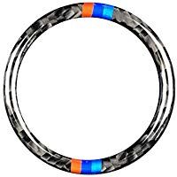 Bodbii Fibra de Carbono-M Franja de Motor de Coche bot&oacute;n Start Stop Ajuste de la Cubierta de la decoraci&oacute;n de la Etiqueta para el BMW Serie 5 E60 2008-2010
