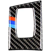 Bodbii Interior del Coche de la decoraci&oacute;n de la Fibra de Carbono Start Button Panel de Revestimiento de la Cubierta de la Etiqueta engomada replacemnt para BMW E90 E92 E93