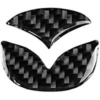 Censhaorme De Carbono Volante de Fibra Inserte la Insignia del Emblema de la Insignia de la Etiqueta engomada de withCX-5 2017-2018 compatibles