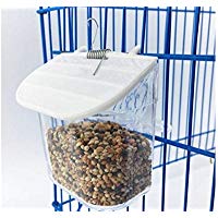 PanpA Sostenible Comedero para P&aacute;jaros Vaso de pl&aacute;stico Redondo Vaso de Paloma para Loros Alimentador de Agua para Alimentos - Color Transparente