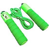 Regulaci&oacute;n Profesional Ajustable Cuerda de Saltar Contador autom&aacute;tico Cuerda para Saltar Ejercicio f&iacute;sico Velocidad r&aacute;pida Contar Cuerda para Saltar - Verde
