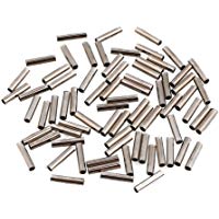 Forfar Mangas de crimpado de l&iacute;nea de pesca 100pcs Metal Pescar L&iacute;nea de alambre tubo Fishlover Rig Rizar Manguitos tubo de pescado al aire libre Accesorios de trastos