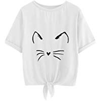 Luckycat Camisetas Mujer Manga Corta Camisetas Mujer Tallas Grandes Camisetas Mujer Verano Blusa Mujer Sport Tops Mujer Verano Casual Blusa