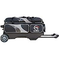 900 Global Deluxe 3 Ball Roller Bowling Bag- Black/Silver by 900 Global