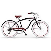 MBM HONOLULU MAN HOMBRE CRUISER CUSTOM 26'' BICYCLE BIKE BICICLETA 6S NEGRO