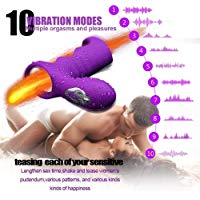Gieetor Ejercicio de Mejora Impermeable for Hombres Anillos Flexibles de Doble Anillo: Silicona 100% Segura, p&uacute;rpura