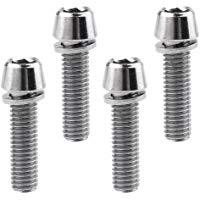 CUTICATE 4Pcs Acero Tornillo Tornillo Bicicleta Botella De Agua Jaula Pernos Herramienta De Ciclismo Plata