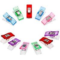 50 clips para costura, creaci&oacute;n de mantas, manualidades, de pl&aacute;stico, sin necesidad de agujas, para crochet, tejer, clip de seguridad, varios colores