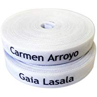 100 ETIQUETAS DE TELA PARA MARCAR LA ROPA (PLANCHAR) CINTA TERMOADHESIVA PARA GUARDERIAS, ESCUELAS, COLEGIOS Y RESIDENCIAS. ETIQUETAS PERSONALIZADAS CON CERTIFICADO ECOL&Oacute;GICO