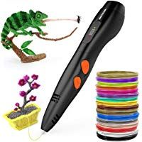 Pluma de impresi&oacute;n 3D, Meterk Inteligente Graffiti pen compatible con consumibles de PLA ABS 90-264 V con pantalla LCD Relleno de 16 filamentos de 1.75 mm para Impresi&oacute;n 3D Regalo para Ni&ntilde;os y Adultos