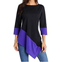 Luckycat Liquidaci&oacute;N Ventas Mujeres V Cuello Oto&ntilde;O Invierno Tallas Grandes Tops Manga Sexy Rayas Asymmtrical T&uacute;Nica Blusa Camisetas