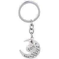 onewiller hijo I Love You a la luna y Volver Llavero Llavero Plateado de Regalo de Navidad