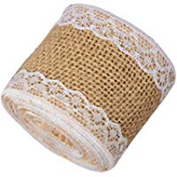 Hosaire 1x Rollo de arpillera,Cuerda de c&aacute;&ntilde;amo,Cinta de Encaje,para Cualquier Arte, Decoraciones de Boda, Manualidades, Scrapbooking, Envuelve, Arcos 200cm*5cm (Style8)