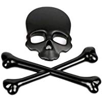 3D cromo hueso cr&aacute;neo emblema de metal pegatina calcoman&iacute;a logo Fender cap&oacute; coche motocicleta calcoman&iacute;a cr&aacute;neo Punisher veh&iacute;culo