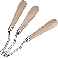 6,5 pulgadas de madera herramienta de doblado de ganchillo, juego de 3